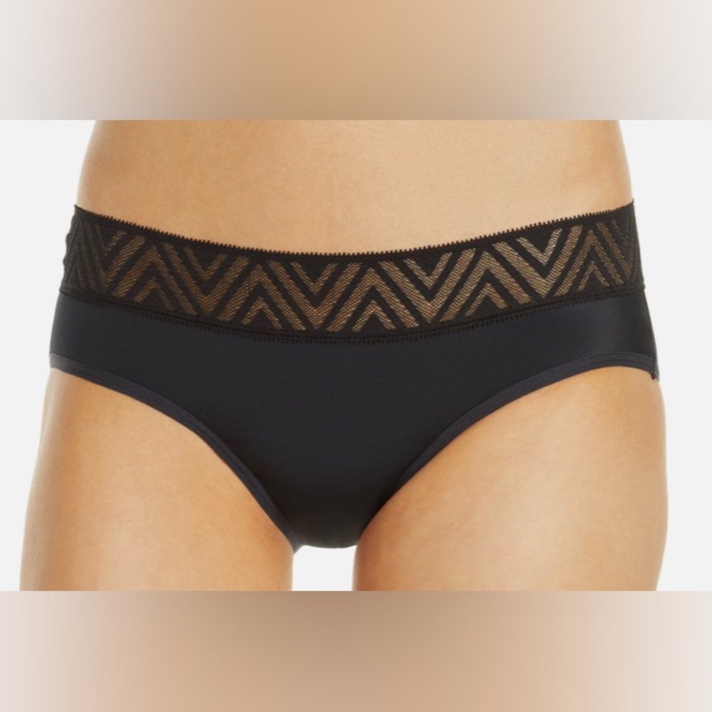 Thinx | Black Hip Hugger Panties Period Panties Underwear Size 1X NWT